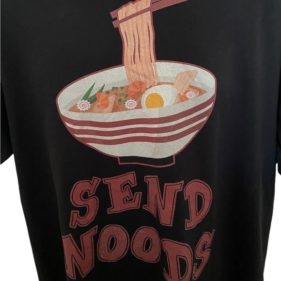 Send Noods Funny Tee Shirt Ramen Noodles Unisex Men Women XL - Picture 2 of 5
